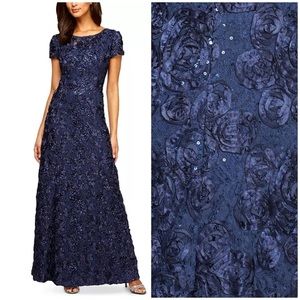 Embellished Lace A-Line Gown Prom